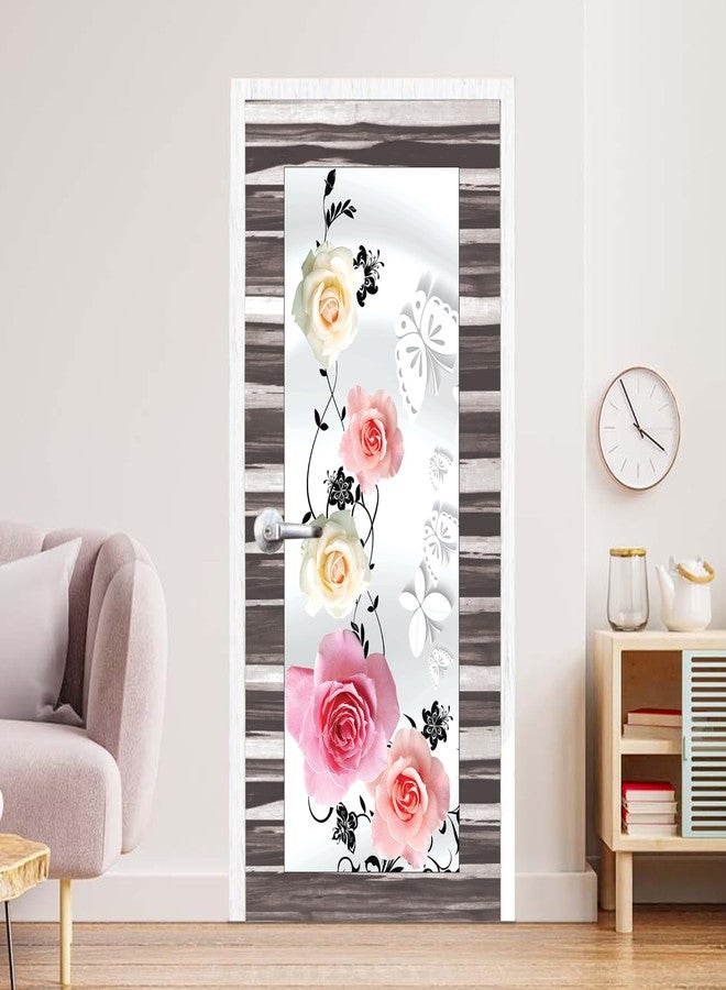 Wallpaper Mart Sticker Wallpaper for Door, Almirah, Table, Ac, Fridge (Size 30x78 Inches) Design6 - Image 1